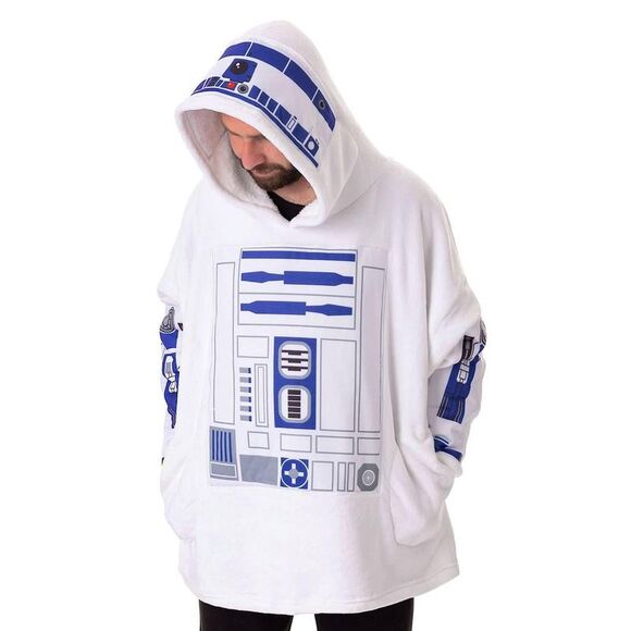 Star Wars Unisex Adult R2-D2 Blanket Hoodie / White